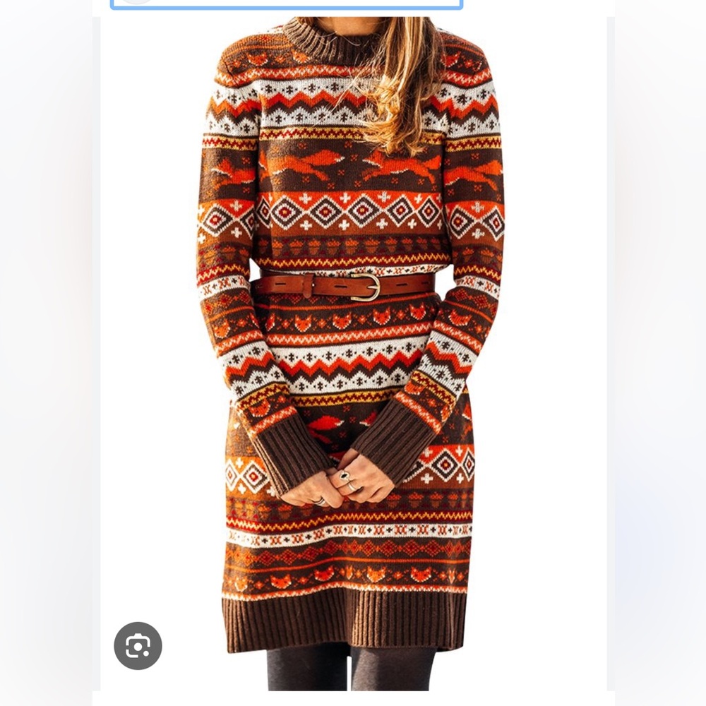 Kiel James Patrick Cozy Cabin Dress Fall Fox